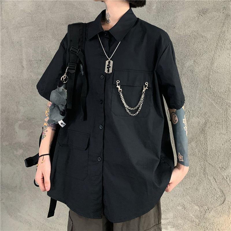Grunge Detachable Sleeve Shirt - KAYSMAR