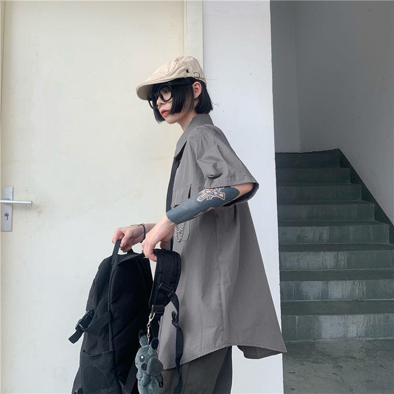 Grunge Detachable Sleeve Shirt - KAYSMAR