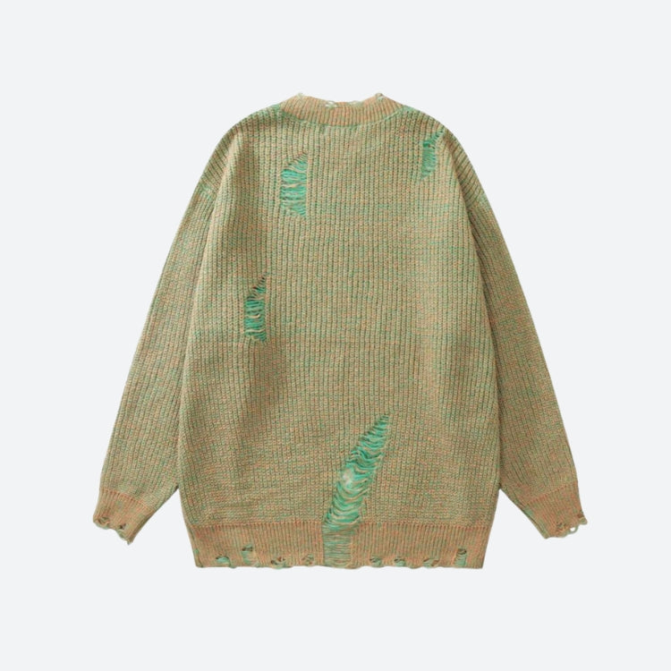 Grunge Distressed Knitted Sweater - KAYSMAR