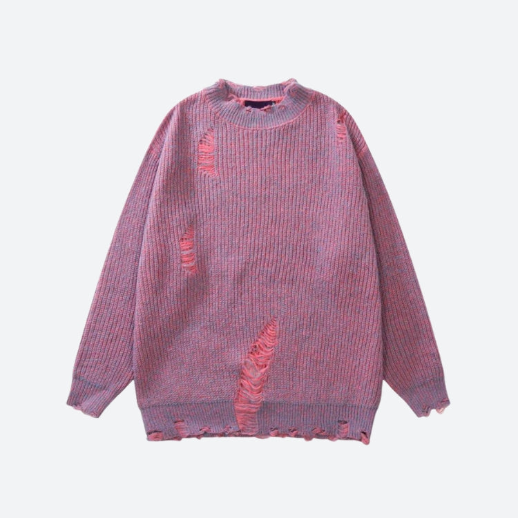 Grunge Distressed Knitted Sweater - KAYSMAR