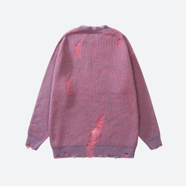 Grunge Distressed Knitted Sweater - KAYSMAR