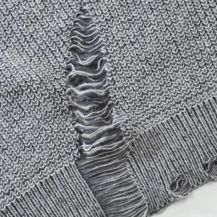 Grunge Distressed Knitted Sweater - KAYSMAR