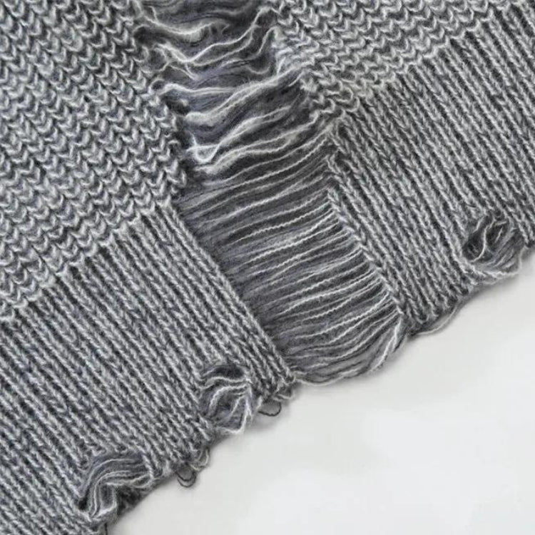 Grunge Distressed Knitted Sweater - KAYSMAR