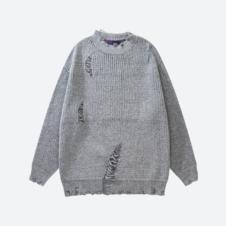 Grunge Distressed Knitted Sweater - KAYSMAR
