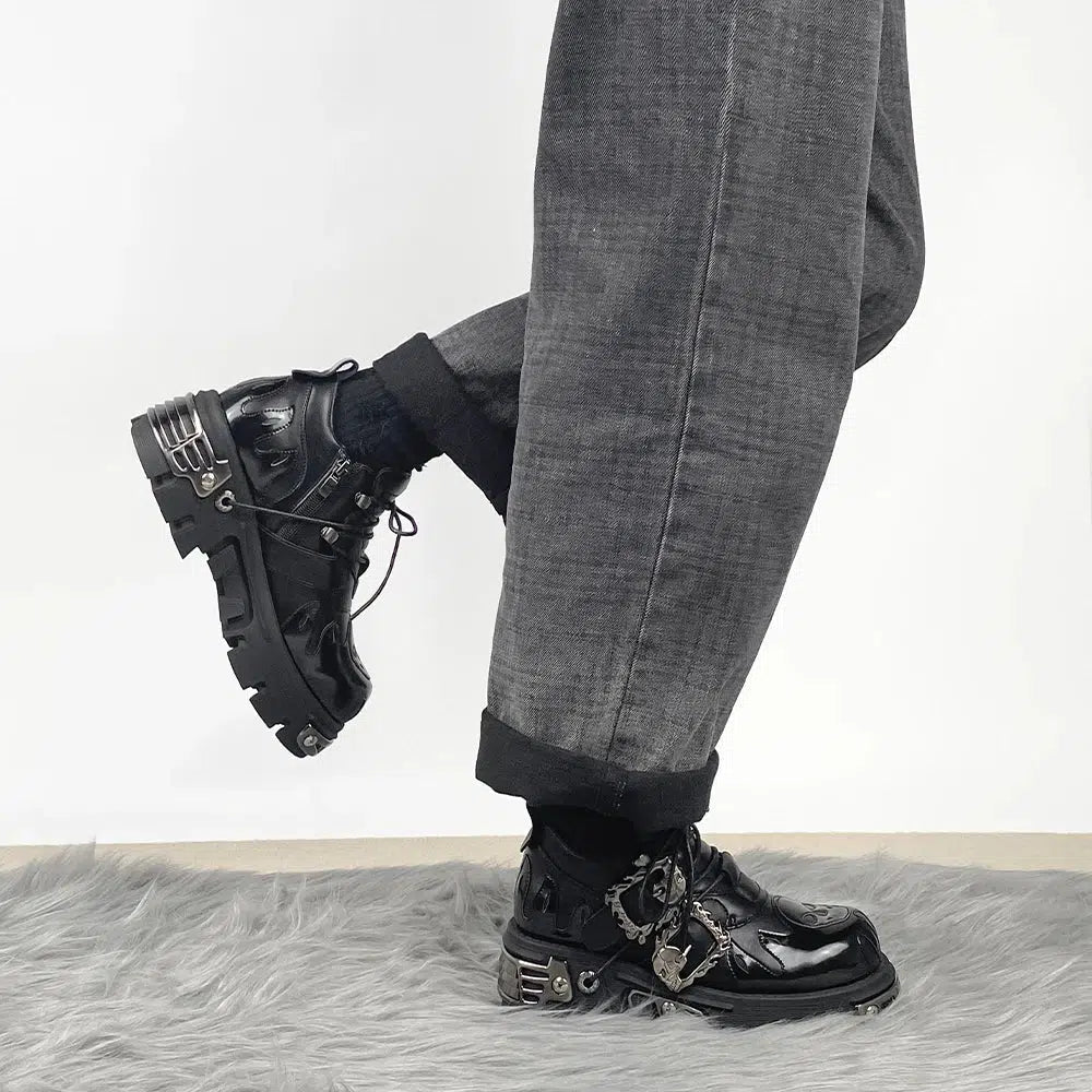 Grunge Fire Chunky Platform Shoes - KAYSMAR