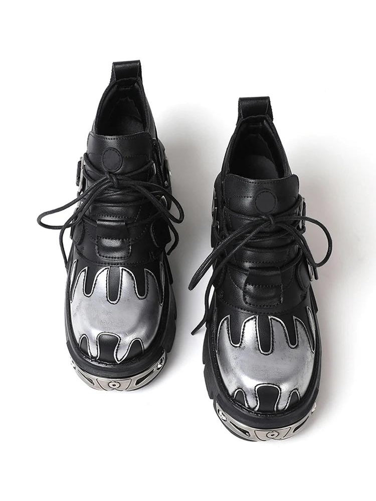 Grunge Flame Chunky Platform Shoes - KAYSMAR