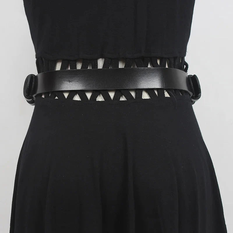 Grunge Lock Faux Leather Chain Belt - KAYSMAR