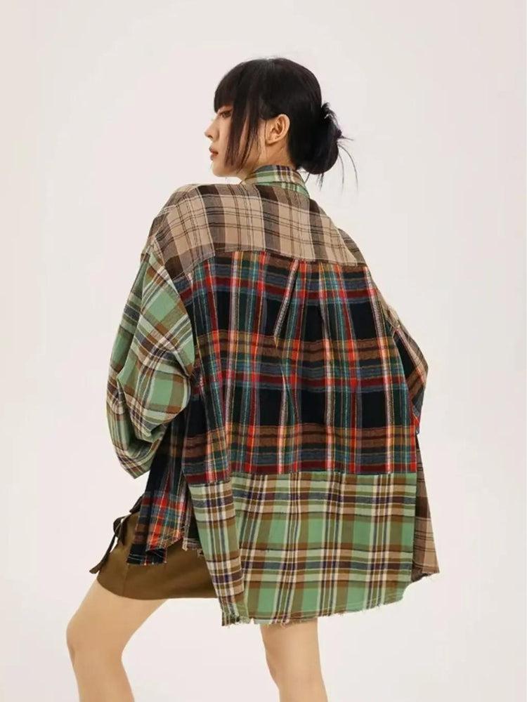 Grunge Plaid Shirt - KAYSMAR