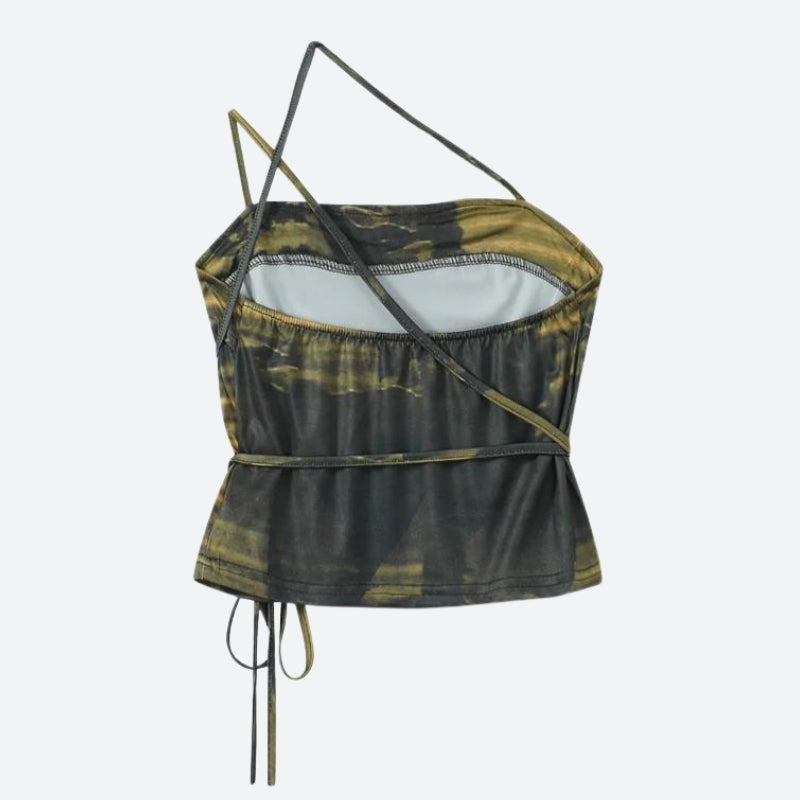 Grunge Snake Lace Up Top - KAYSMAR