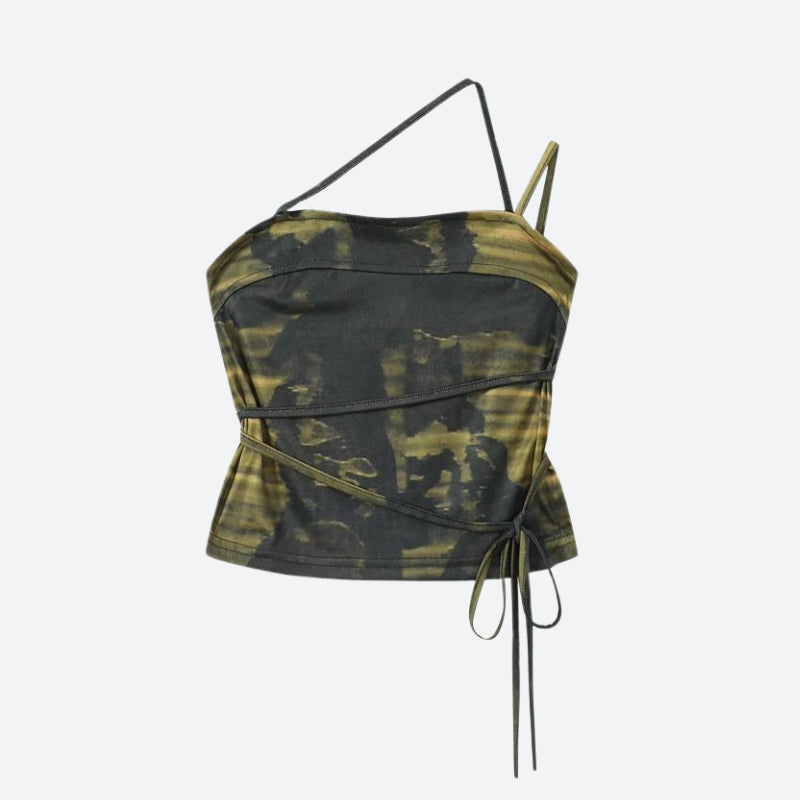 Grunge Snake Lace Up Top - KAYSMAR
