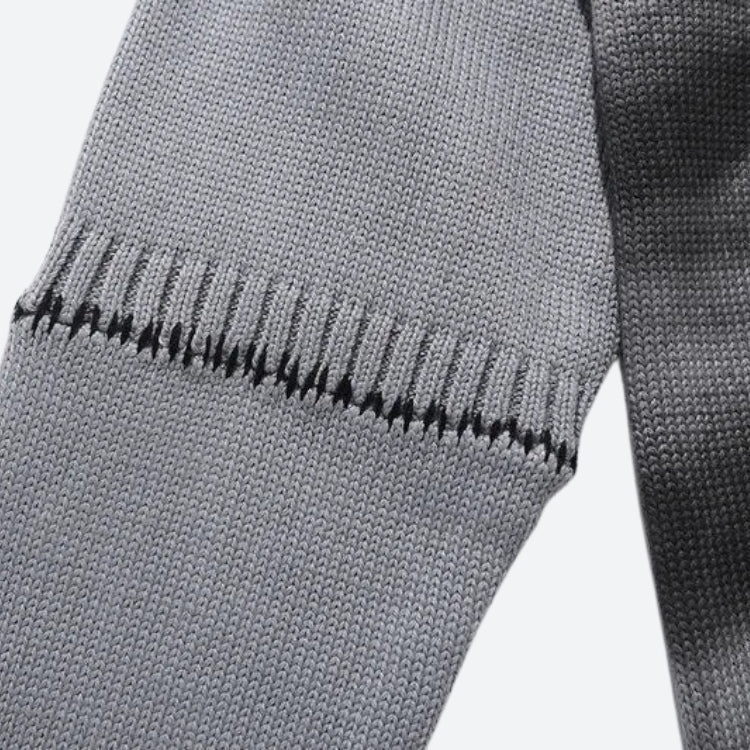 Grunge Spray Paint Distressed Knitted Sweater - KAYSMAR