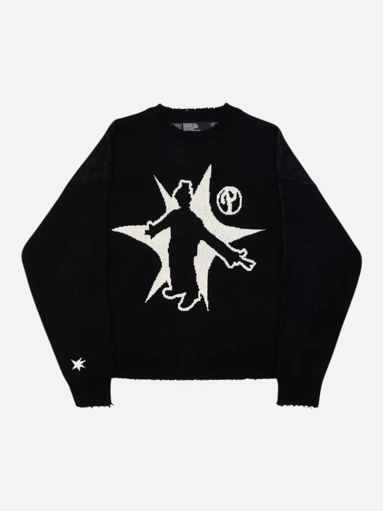 Grunge Starboy Distressed Knitted Sweater - KAYSMAR