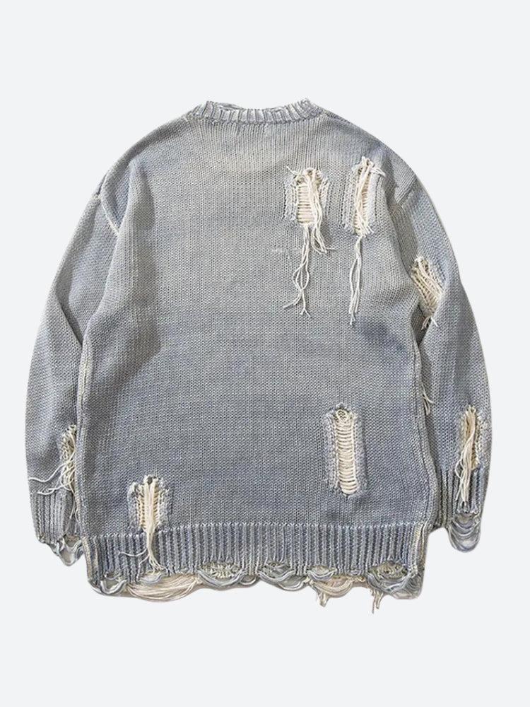 Grunge Tasseled Distressed Sweater - KAYSMAR
