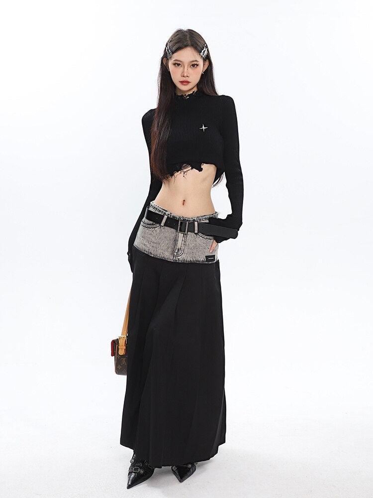 Grunge Turtleneck Distressed Sweater - KAYSMAR