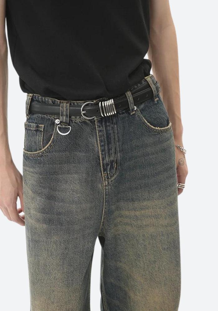 Grunge Wide Leg Denim Jeans - KAYSMAR