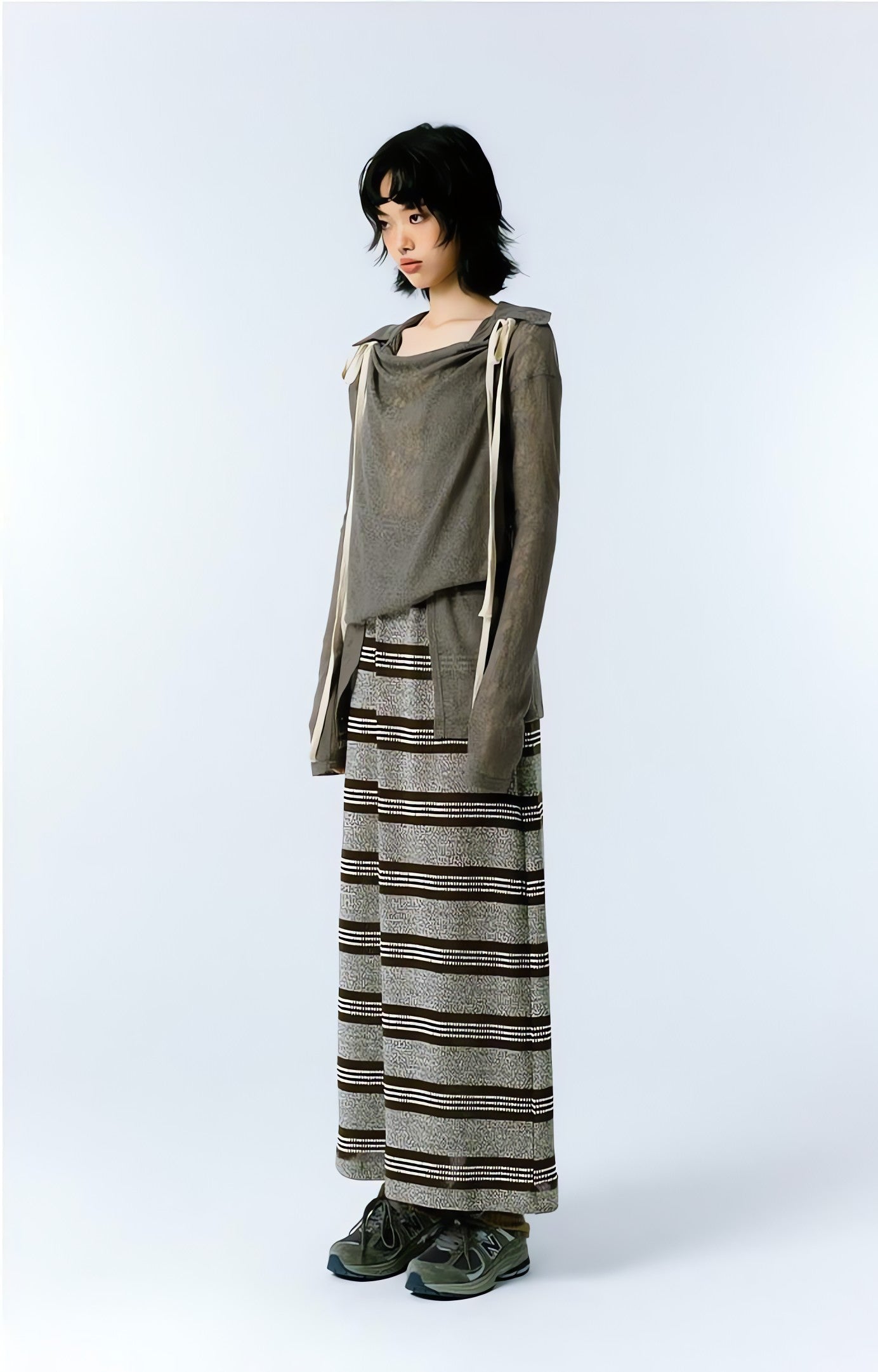 Grunge Asymmetric Long Sleeve Lace Top - KAYSMAR