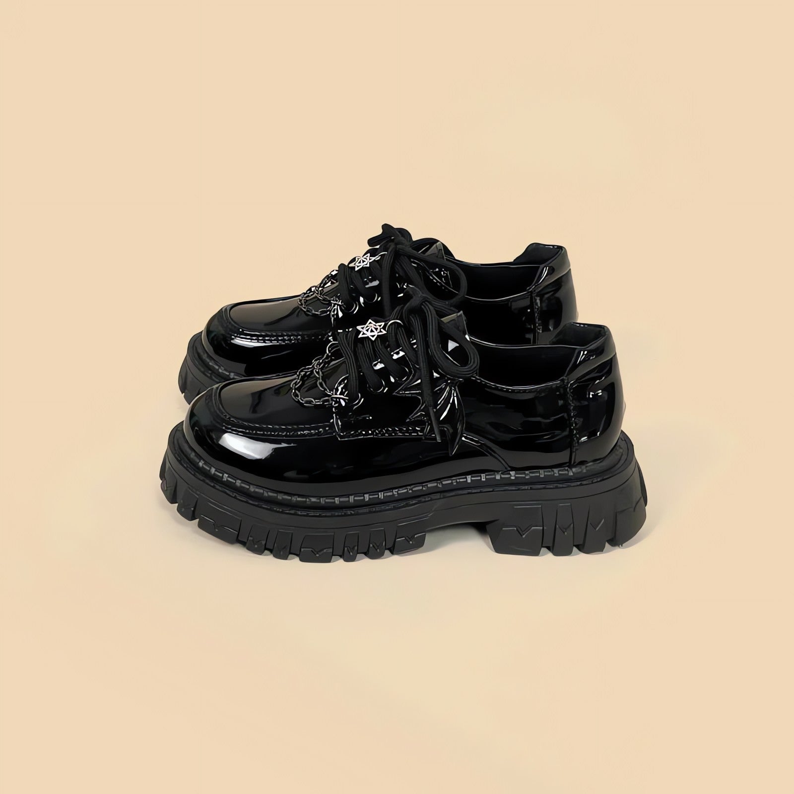 Grunge Bat Wings Platform Oxford Shoes - KAYSMAR