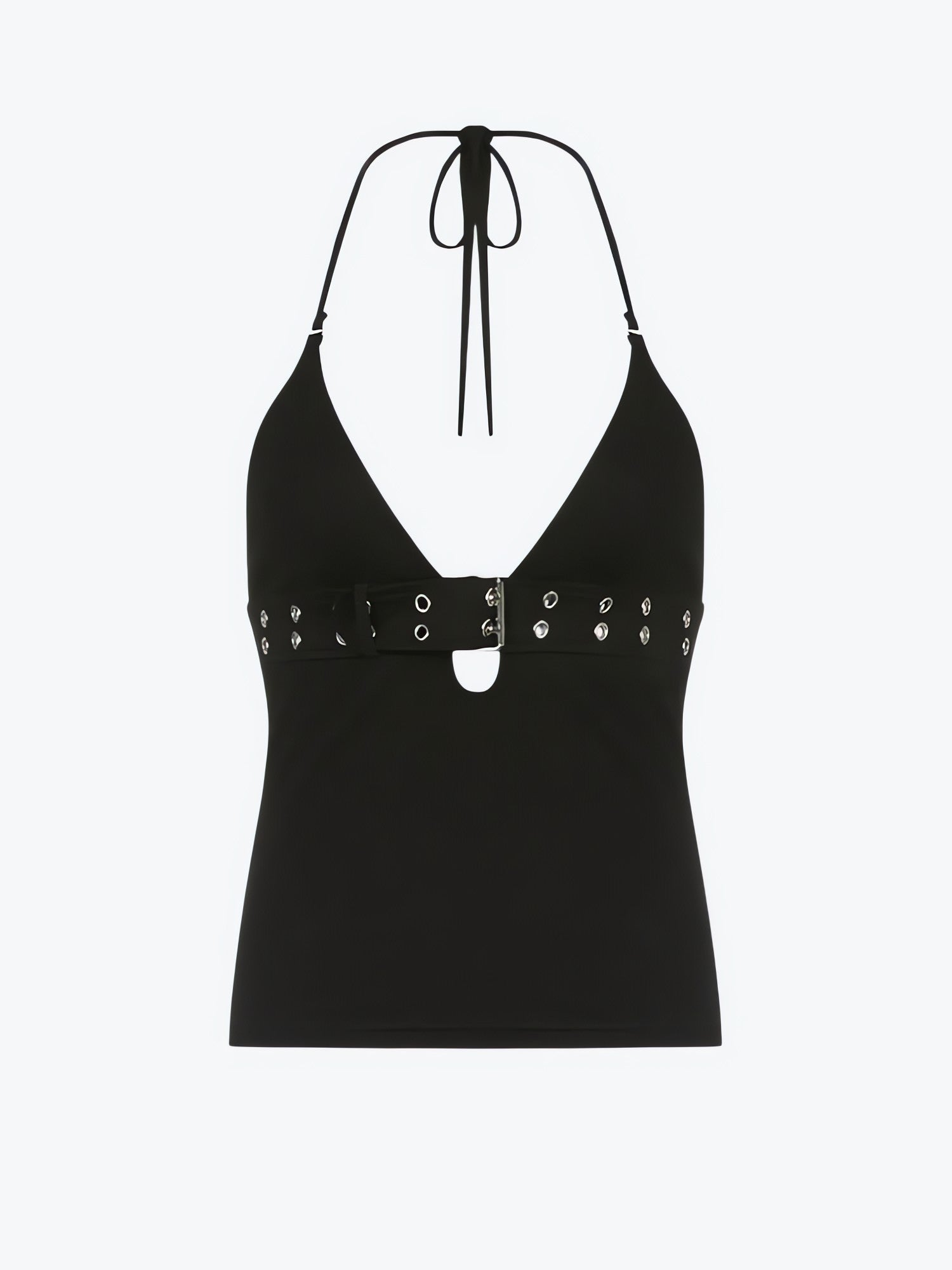 Grunge Belted Halter Neck Top - KAYSMAR
