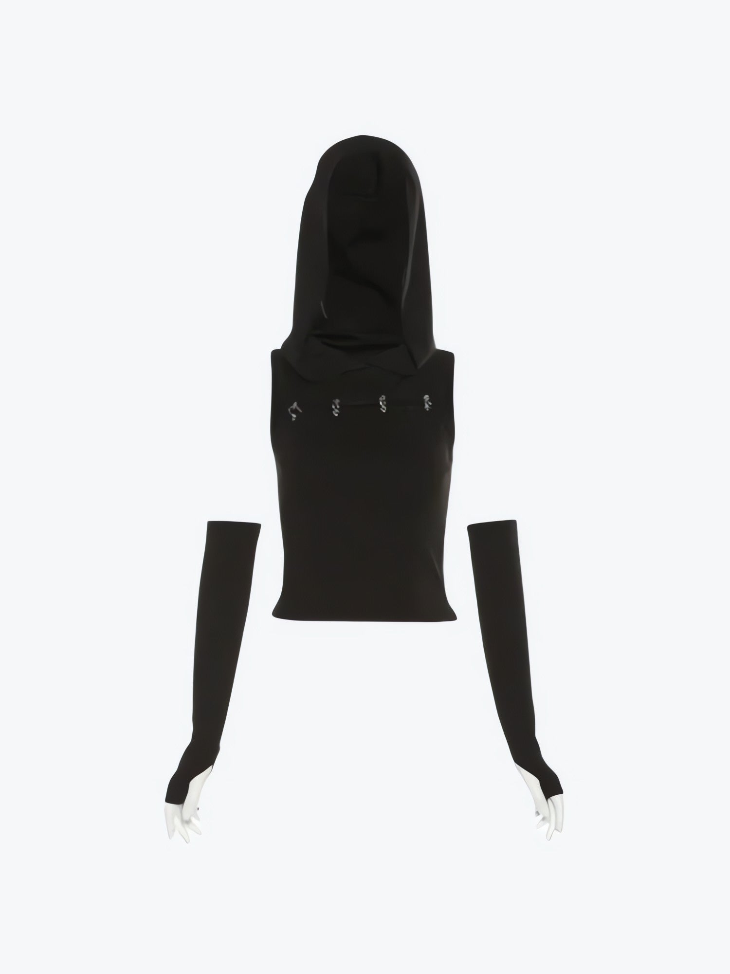 Grunge Cut Out Hooded Top