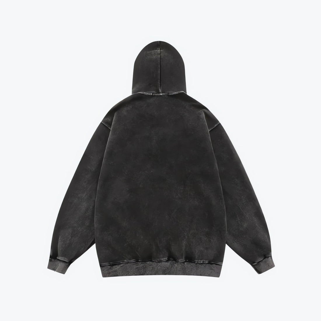 Grunge Dark Washed Embroidered Hoodie - KAYSMAR