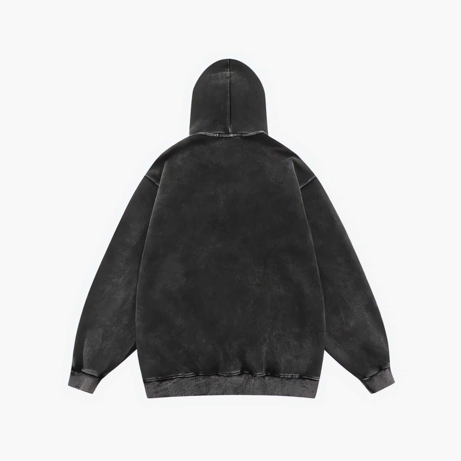 Grunge Dark Washed Embroidered Hoodie - KAYSMAR