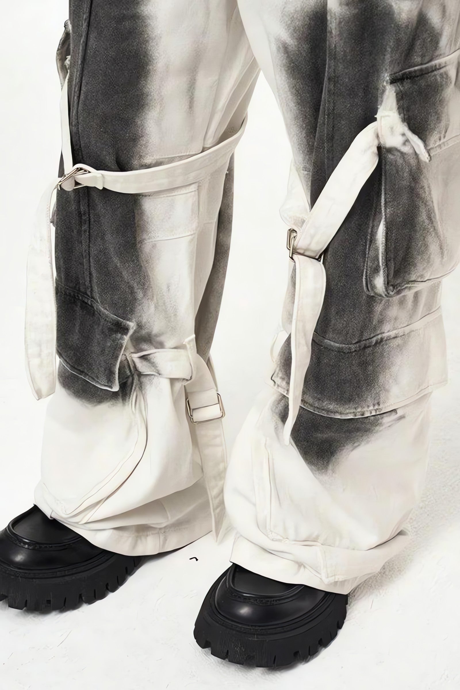 Grunge Dirty Effect Cargo Pants - KAYSMAR