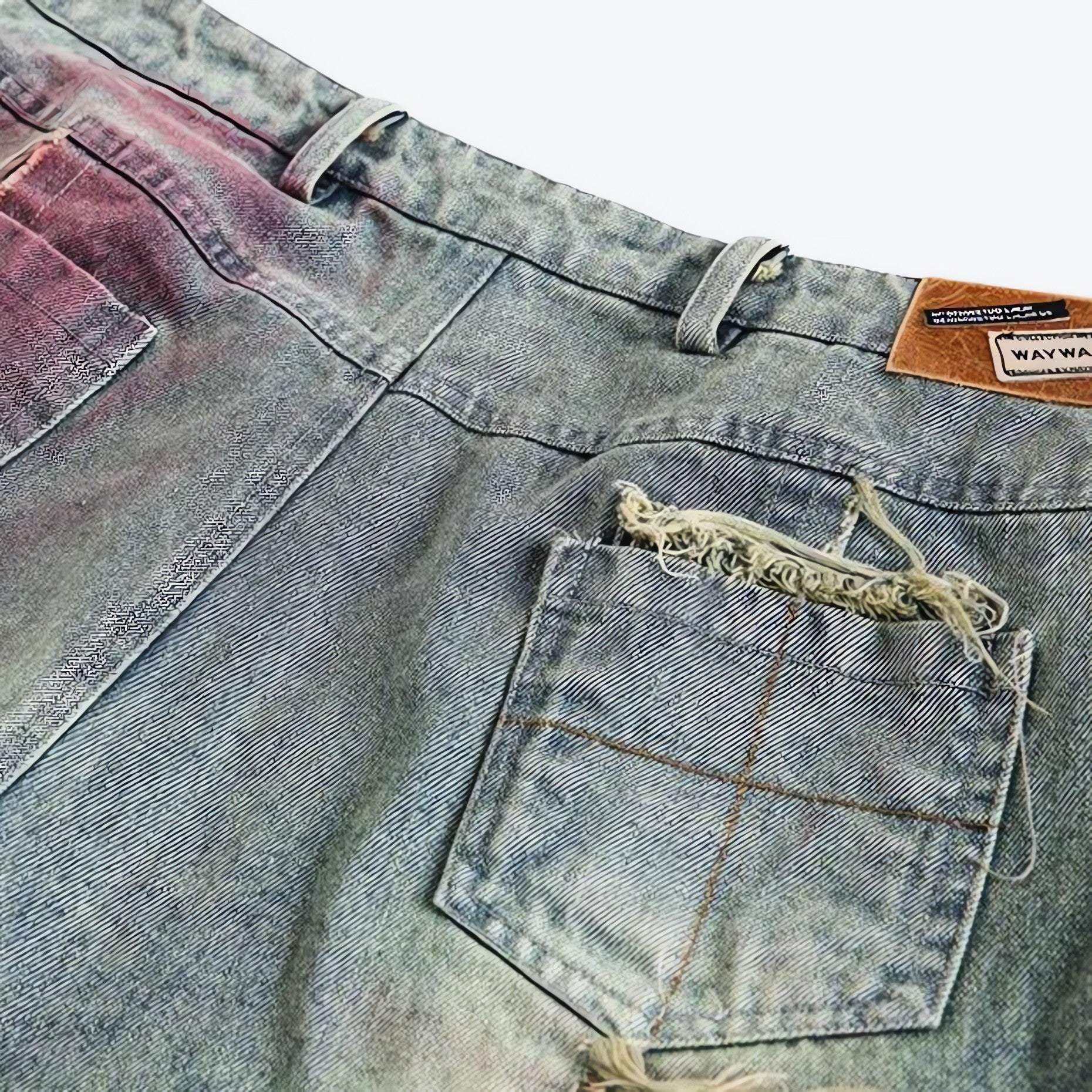 Grunge Distressed Denim Shorts - KAYSMAR