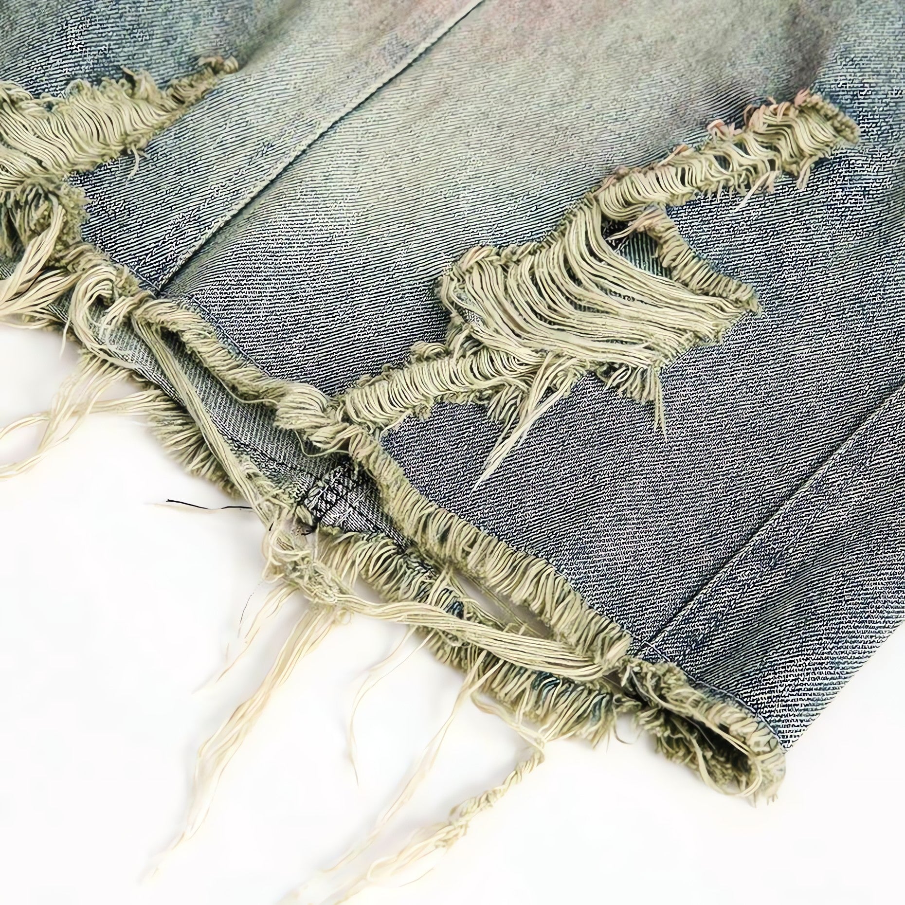 Grunge Distressed Denim Shorts - KAYSMAR