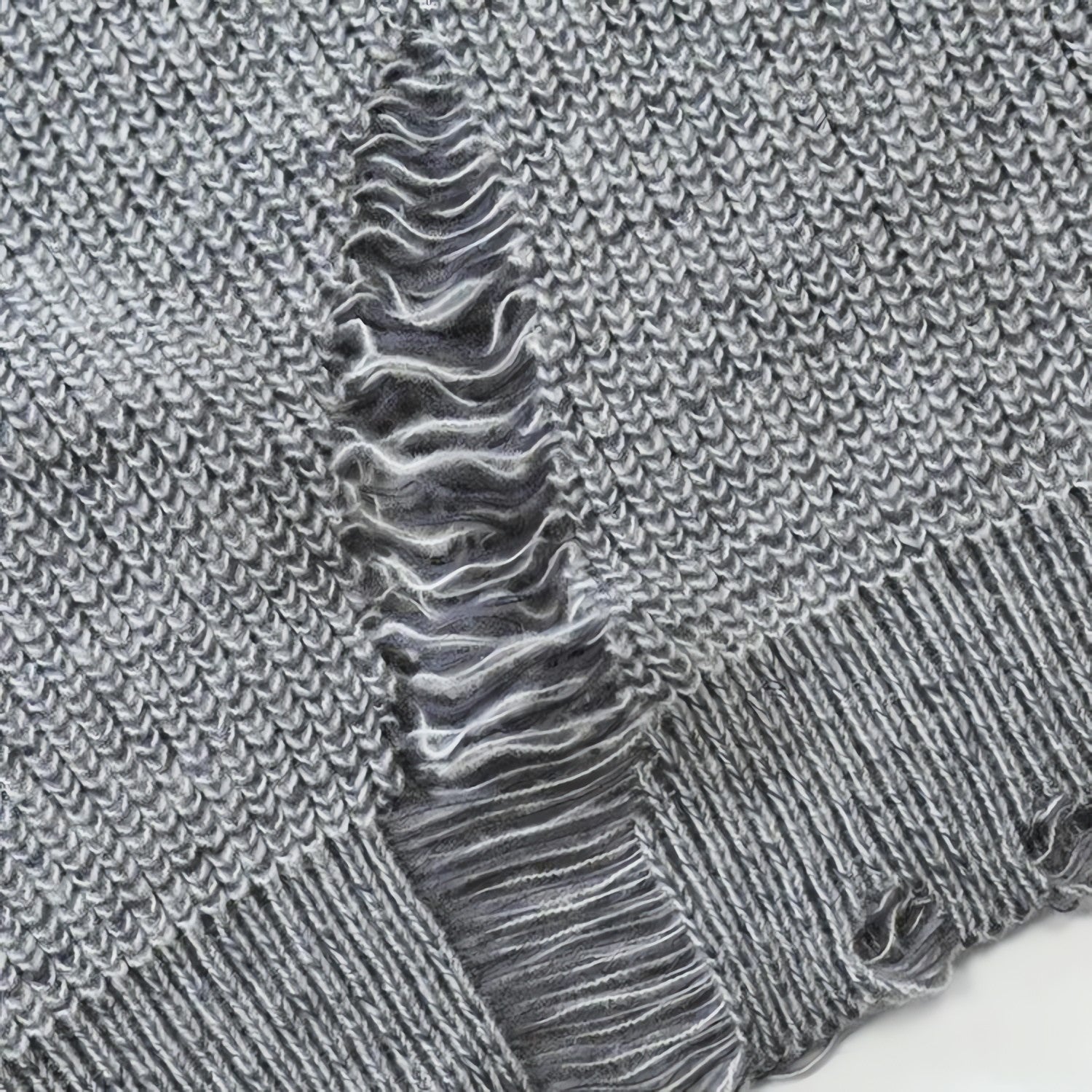 Grunge Distressed Knitted Sweater - KAYSMAR