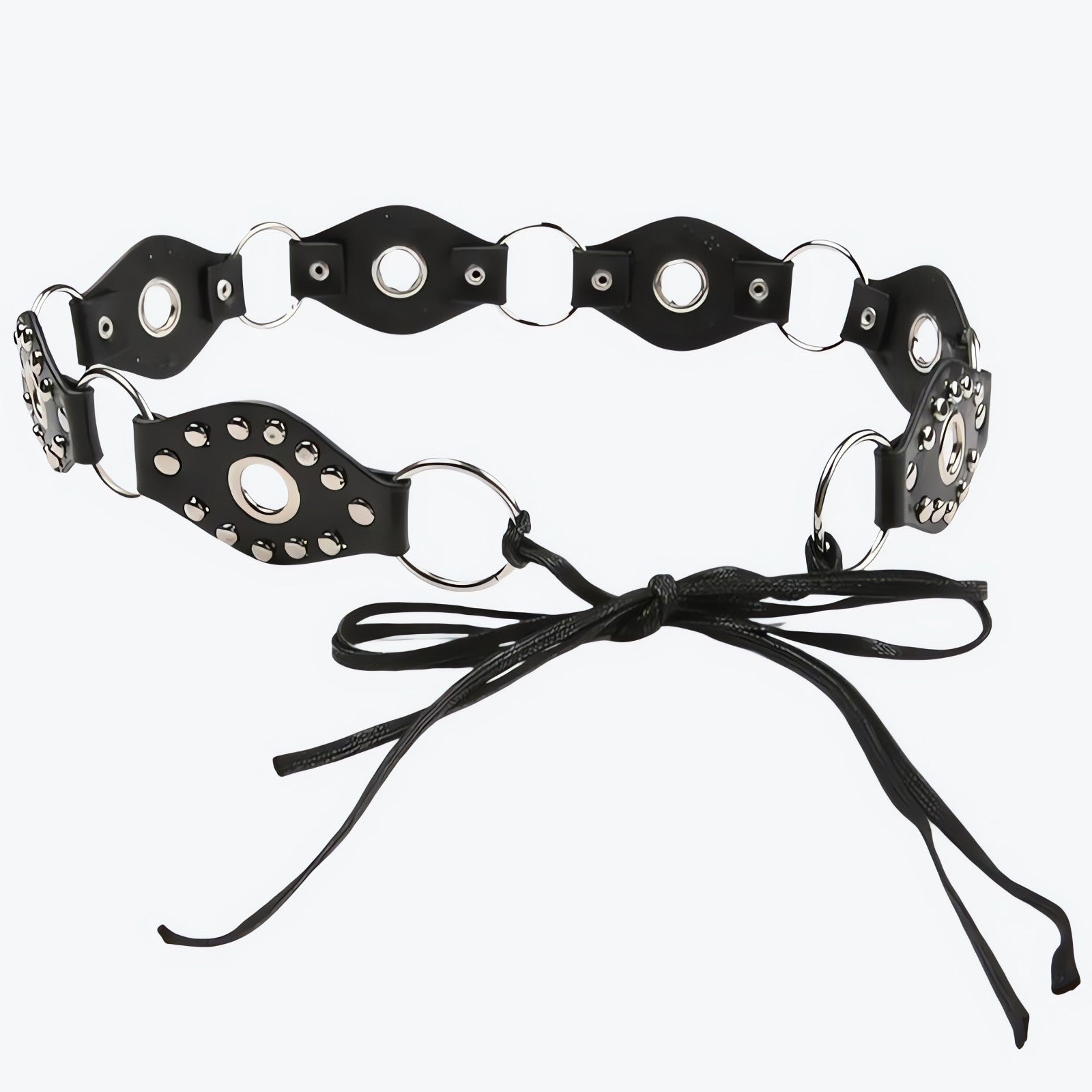 Grunge Faux Leather Lace Up Belt - KAYSMAR
