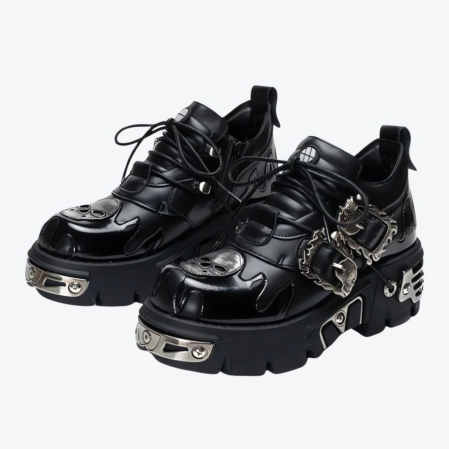 Grunge Fire Chunky Platform Shoes - KAYSMAR