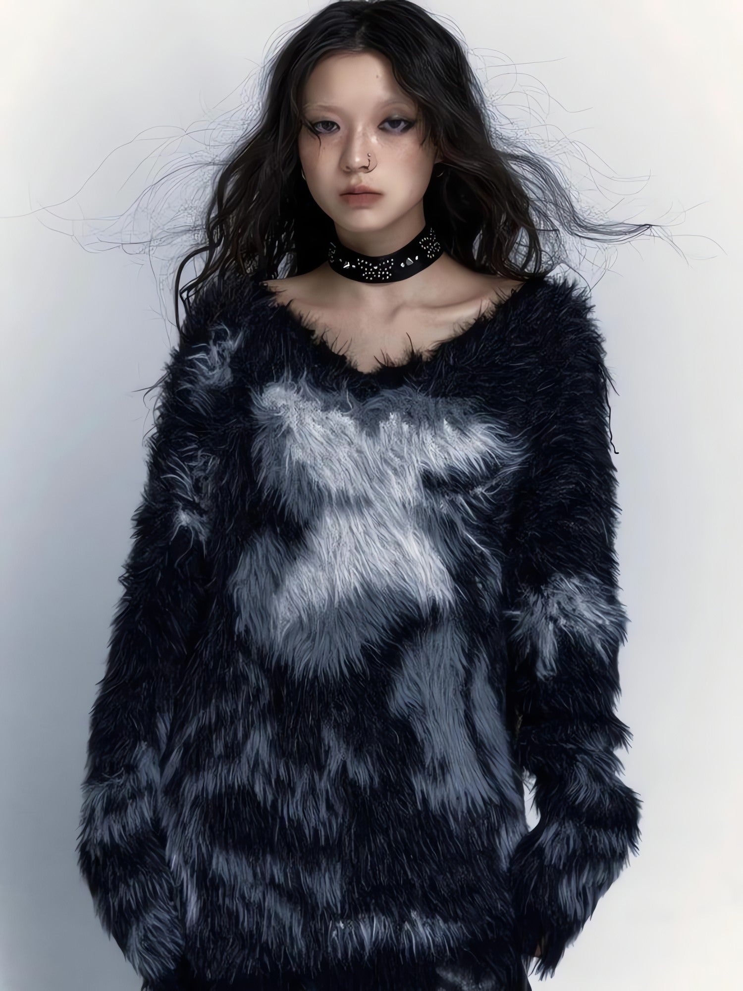 Grunge Fuzzy Sweater - KAYSMAR