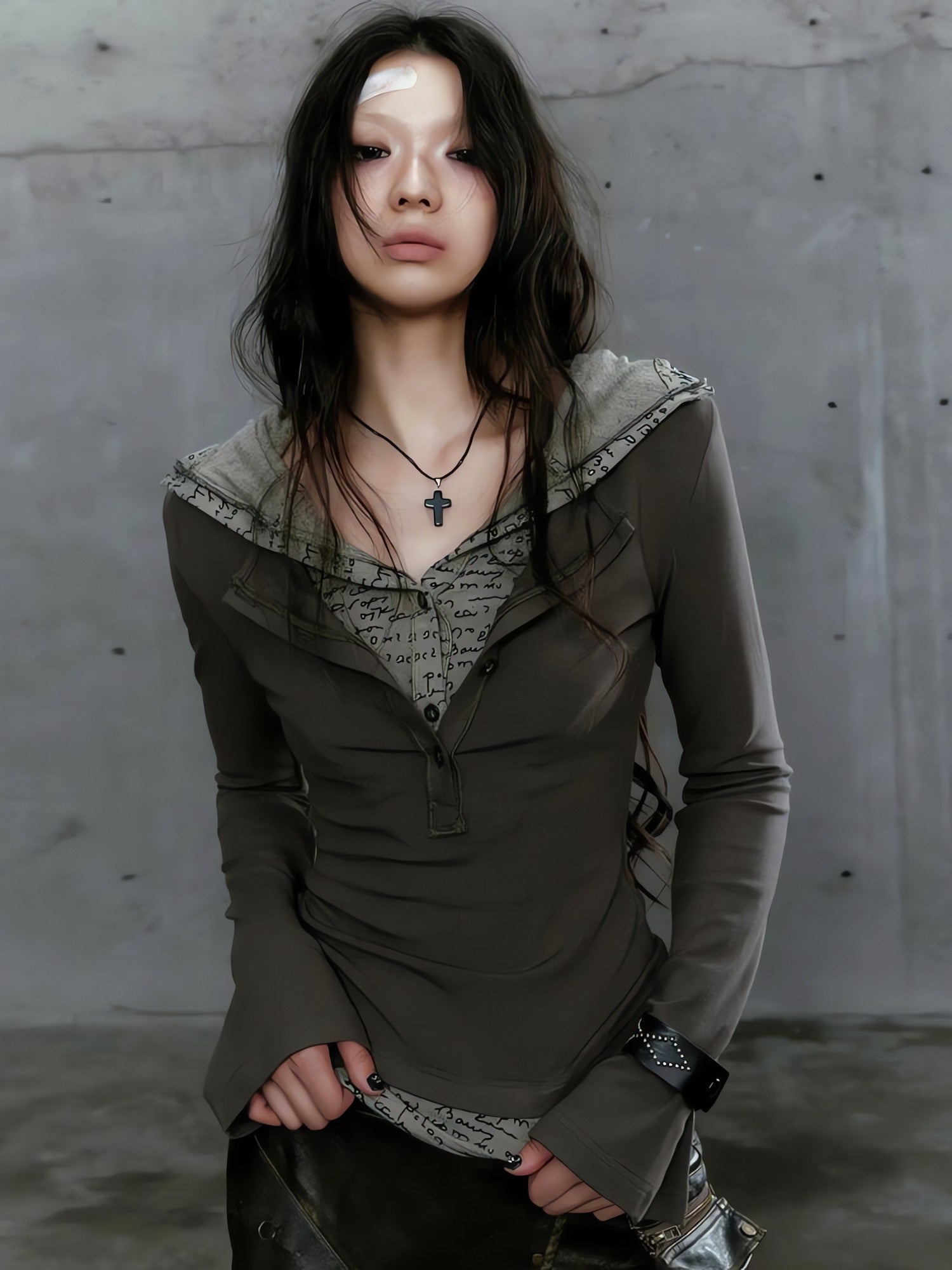 Grunge Hooded Top - KAYSMAR