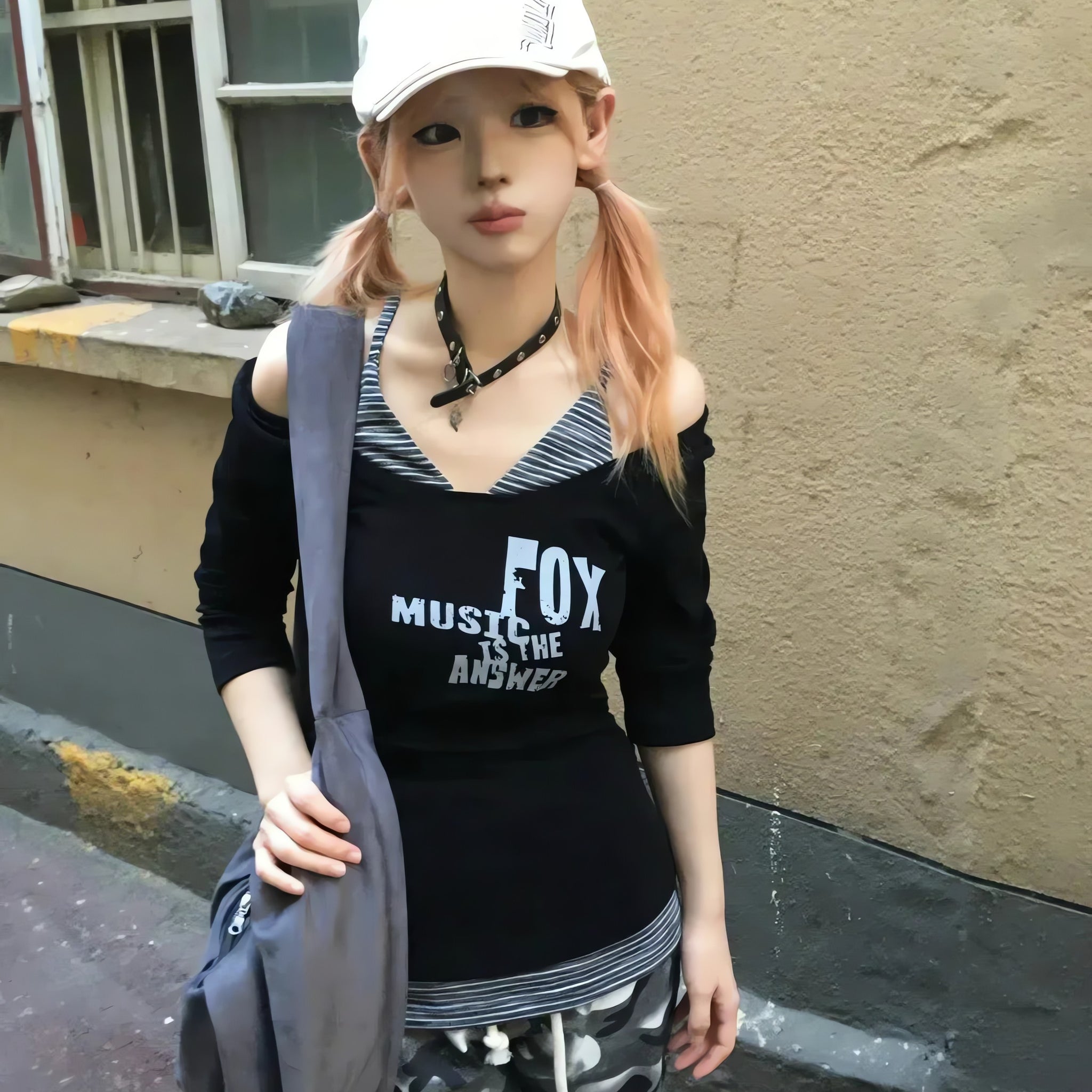 Grunge Layered Off Shoulder Top - KAYSMAR