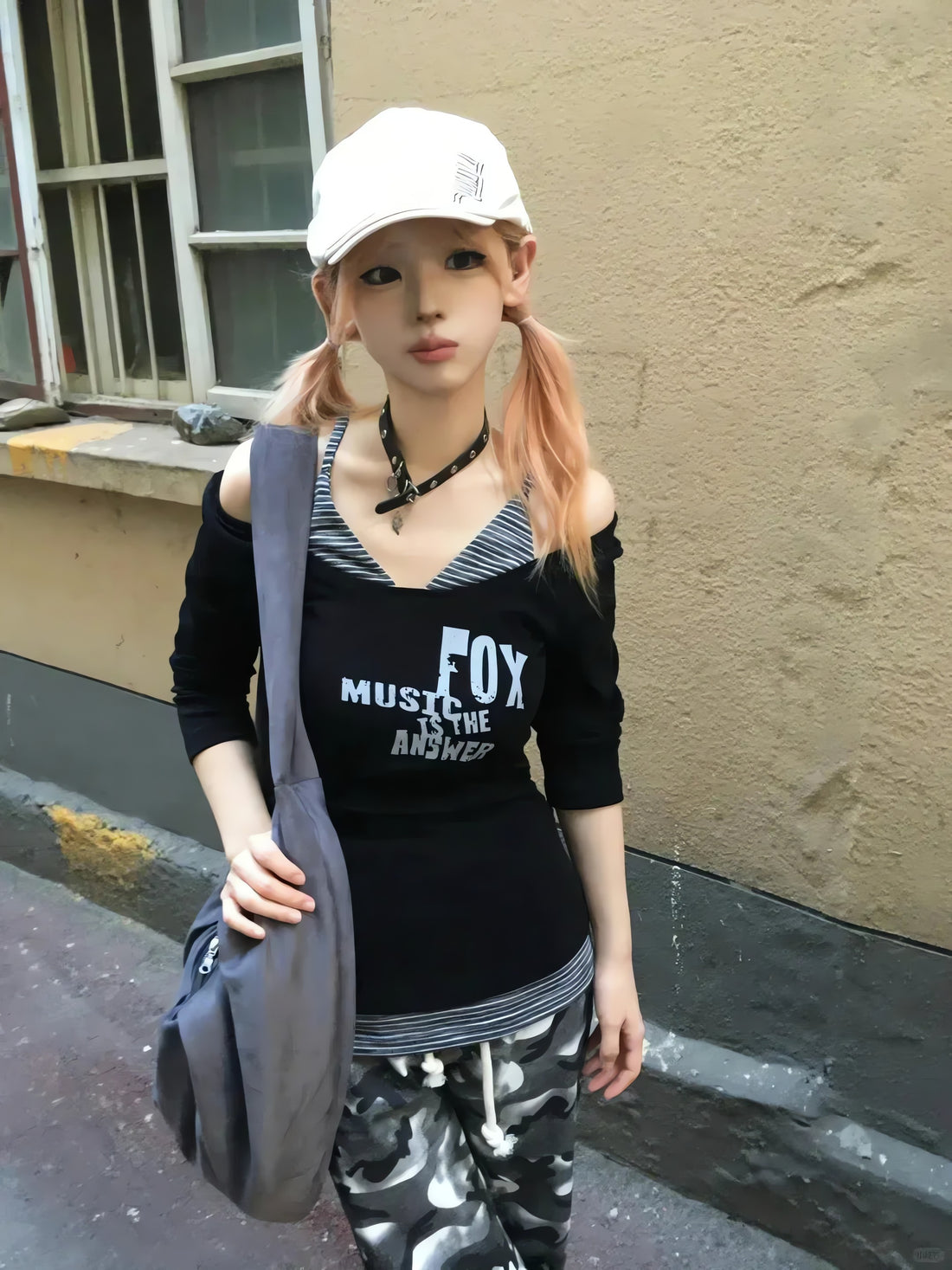 Grunge Layered Off Shoulder Top - KAYSMAR