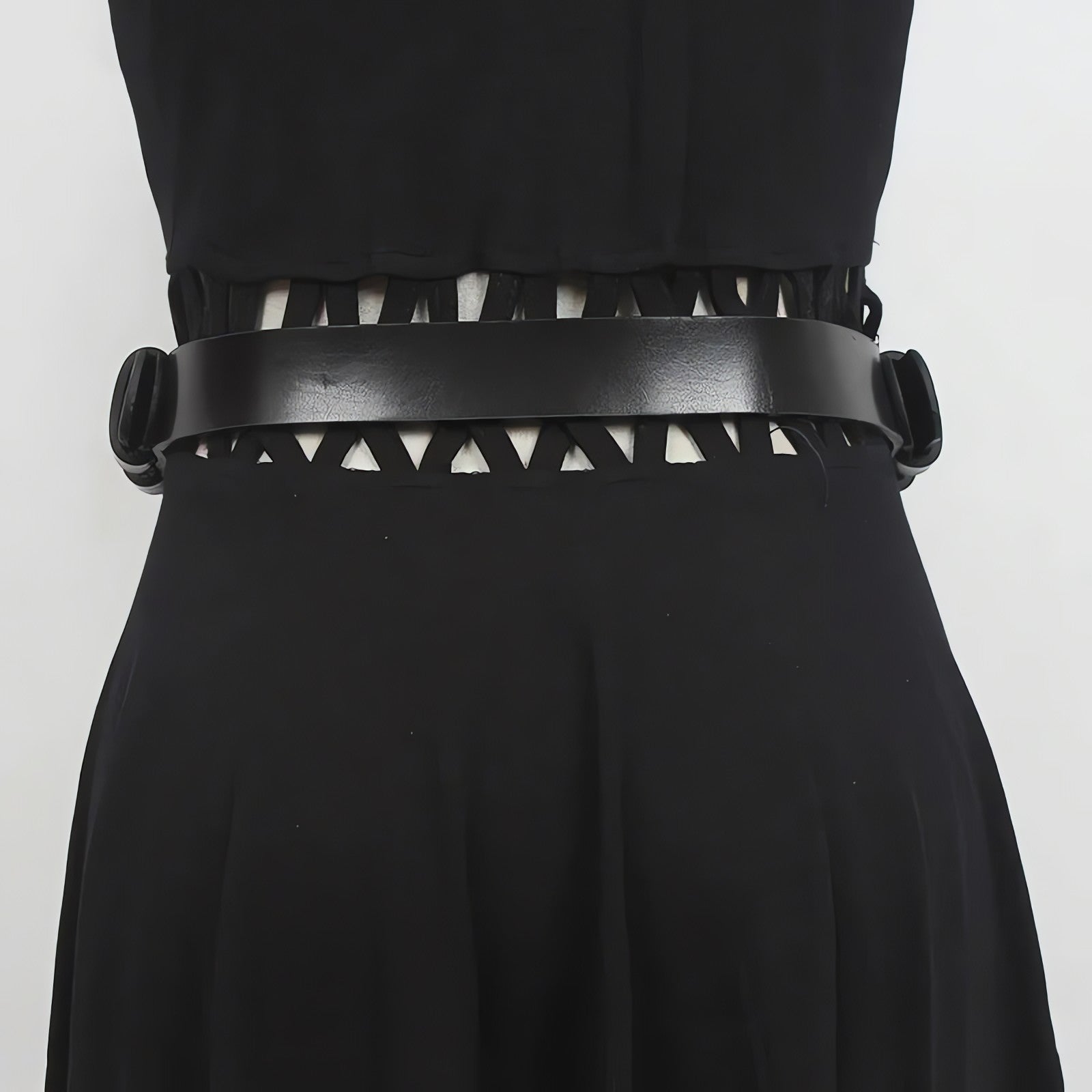 Grunge Lock Faux Leather Chain Belt - KAYSMAR