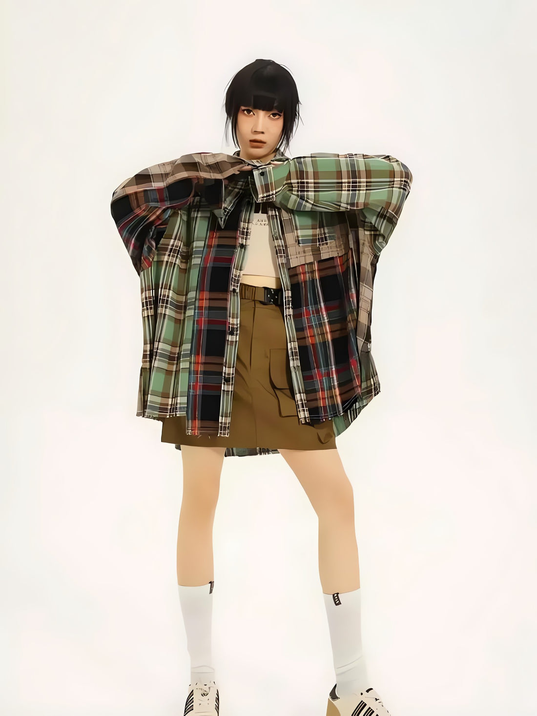 Grunge Plaid Shirt - KAYSMAR