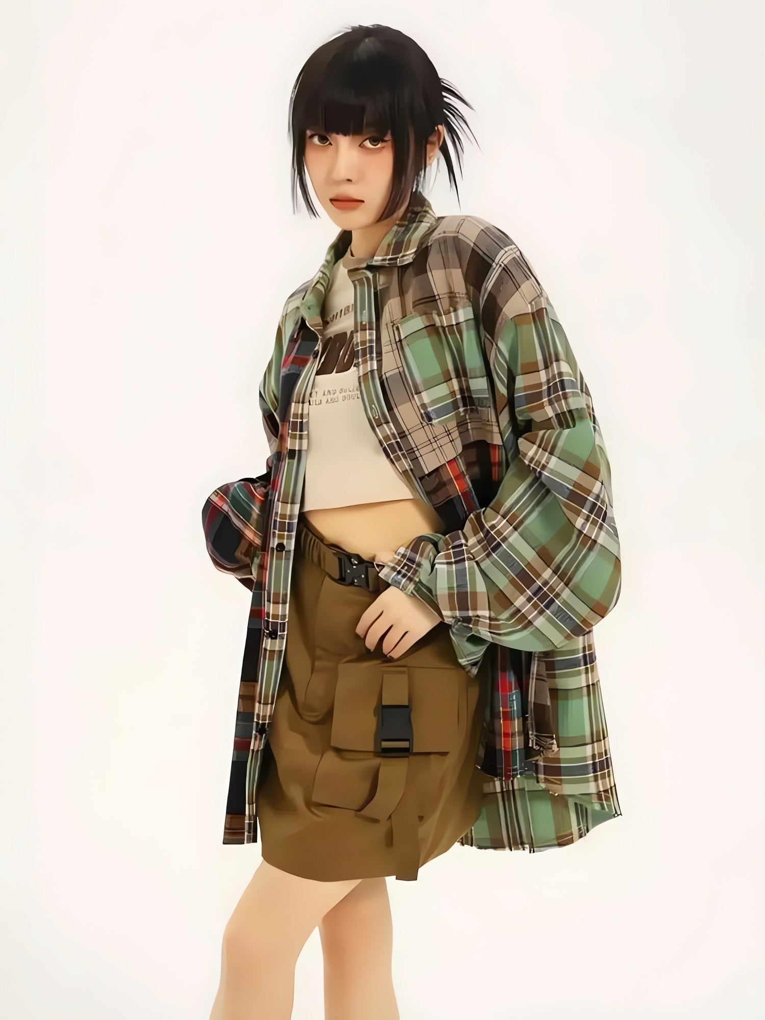 Grunge Plaid Shirt - KAYSMAR