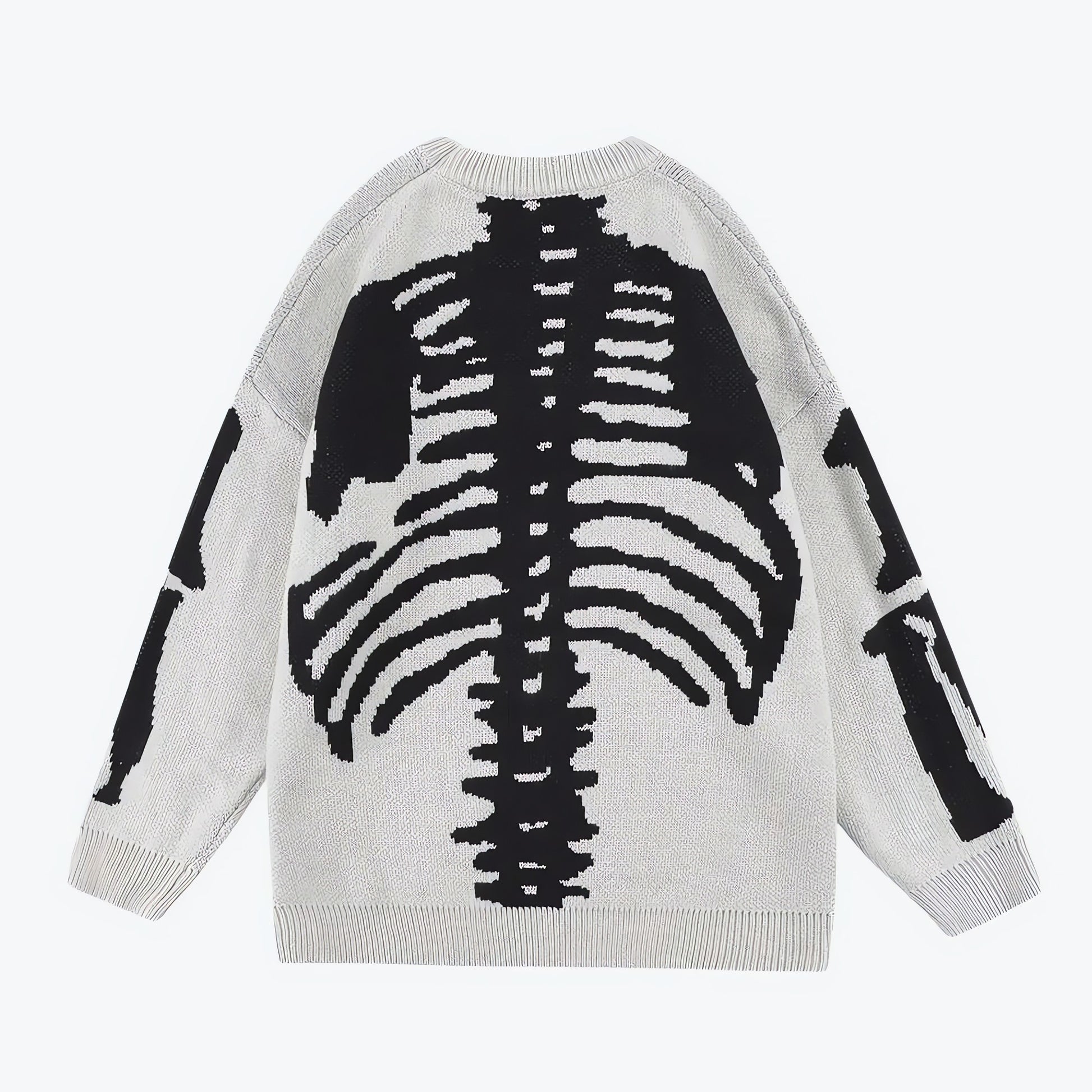 Grunge Skeleton Knitted Sweater - KAYSMAR