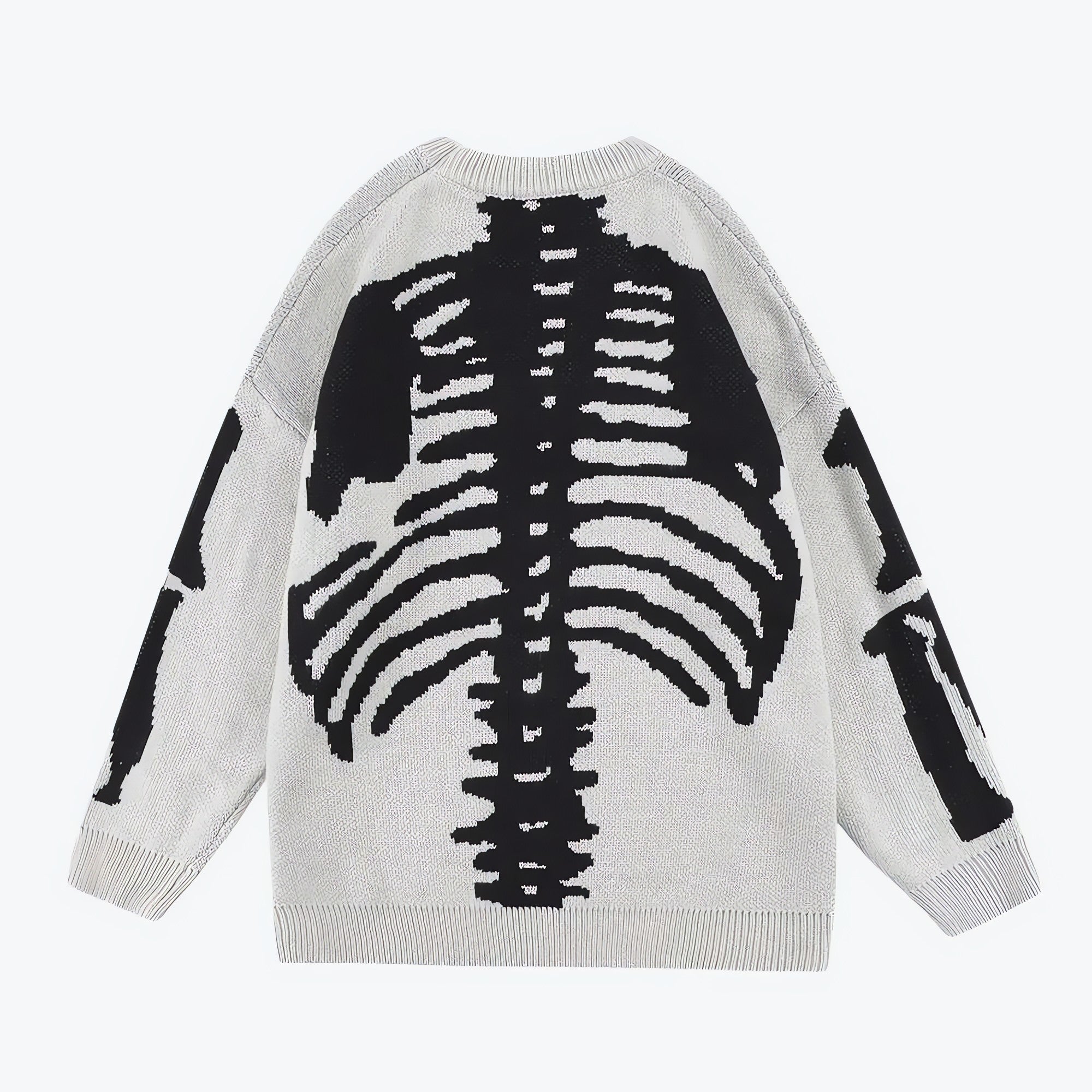 Grunge Skeleton Knitted Sweater - KAYSMAR
