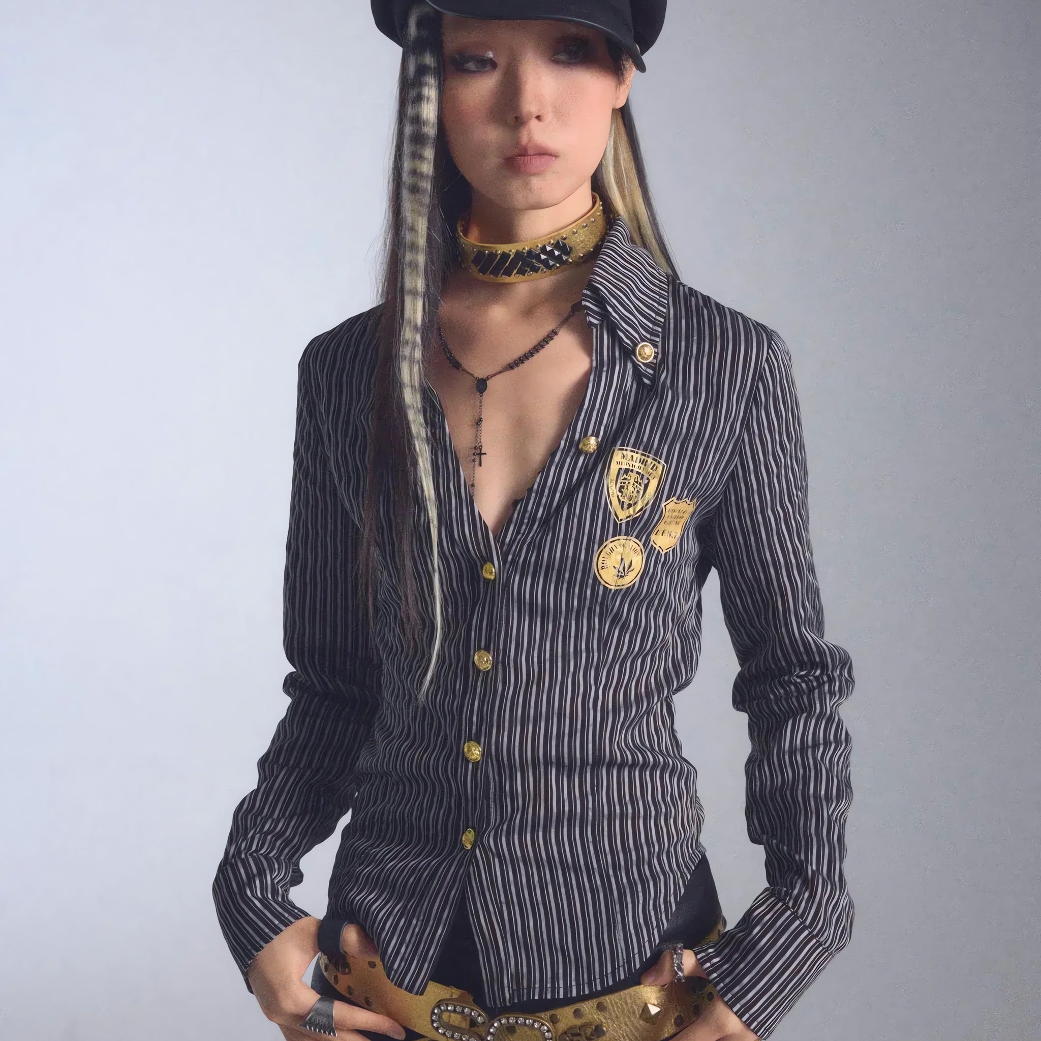 Grunge Striped Shirt - KAYSMAR