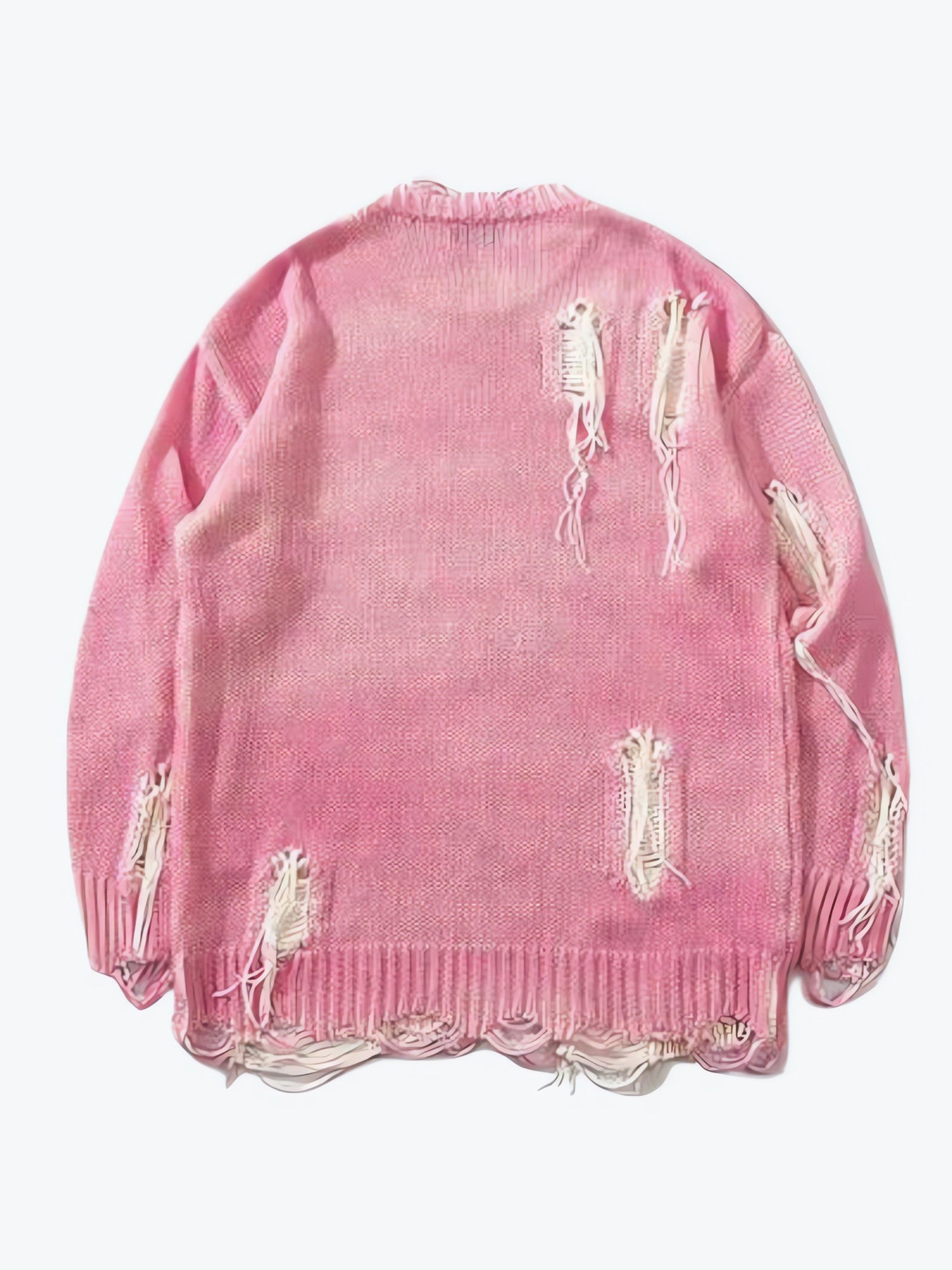 Grunge Tasseled Distressed Sweater - KAYSMAR