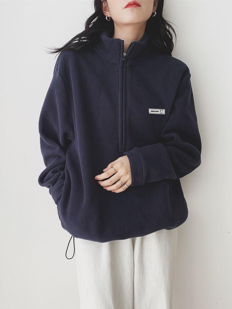 Half Zipper Fleece Sweatshirt - KAYSMAR