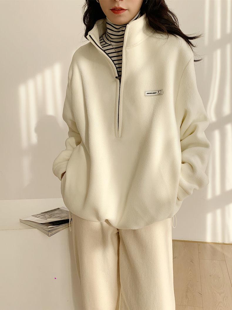 Half Zipper Fleece Sweatshirt - KAYSMAR