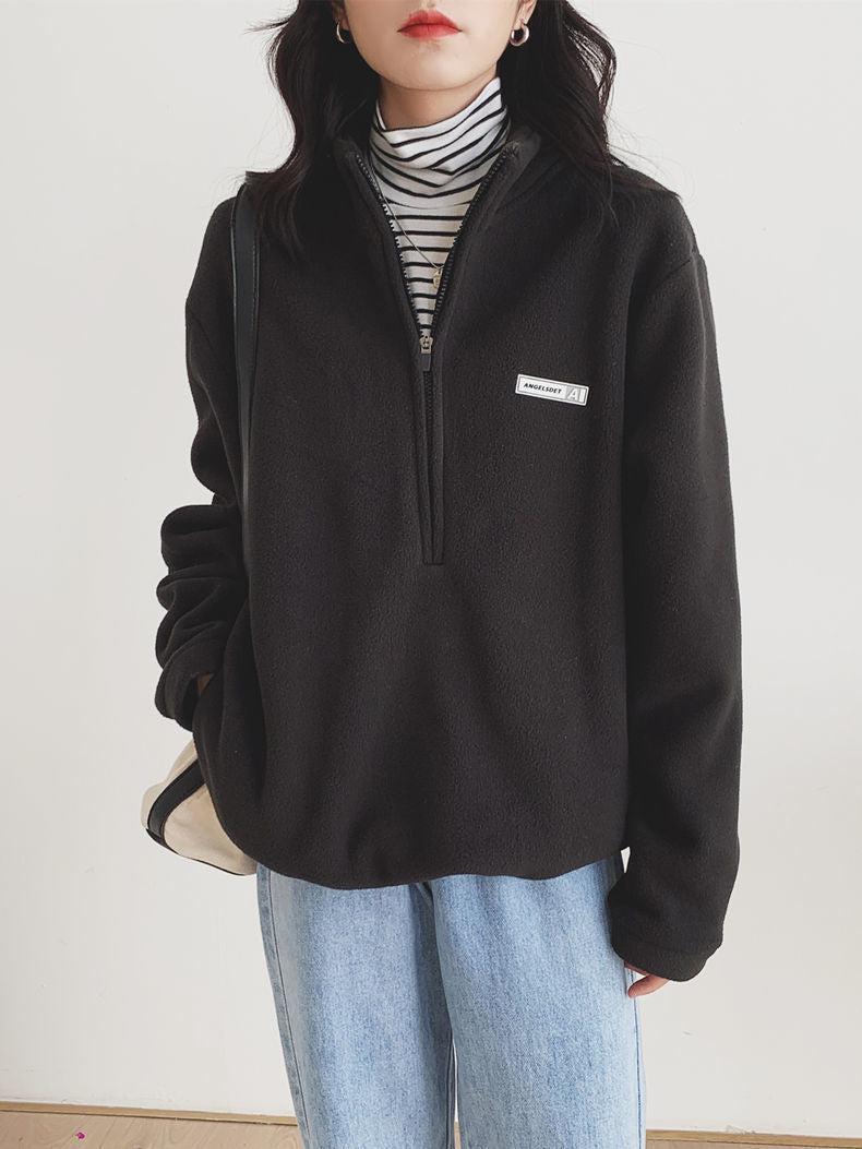 Half Zipper Fleece Sweatshirt - KAYSMAR