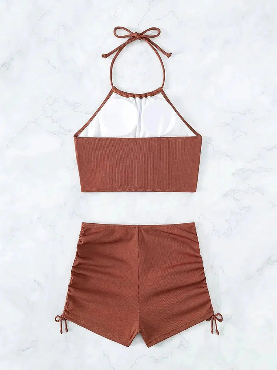 Halter Top & Swim Shorts Bikini Set - KAYSMAR