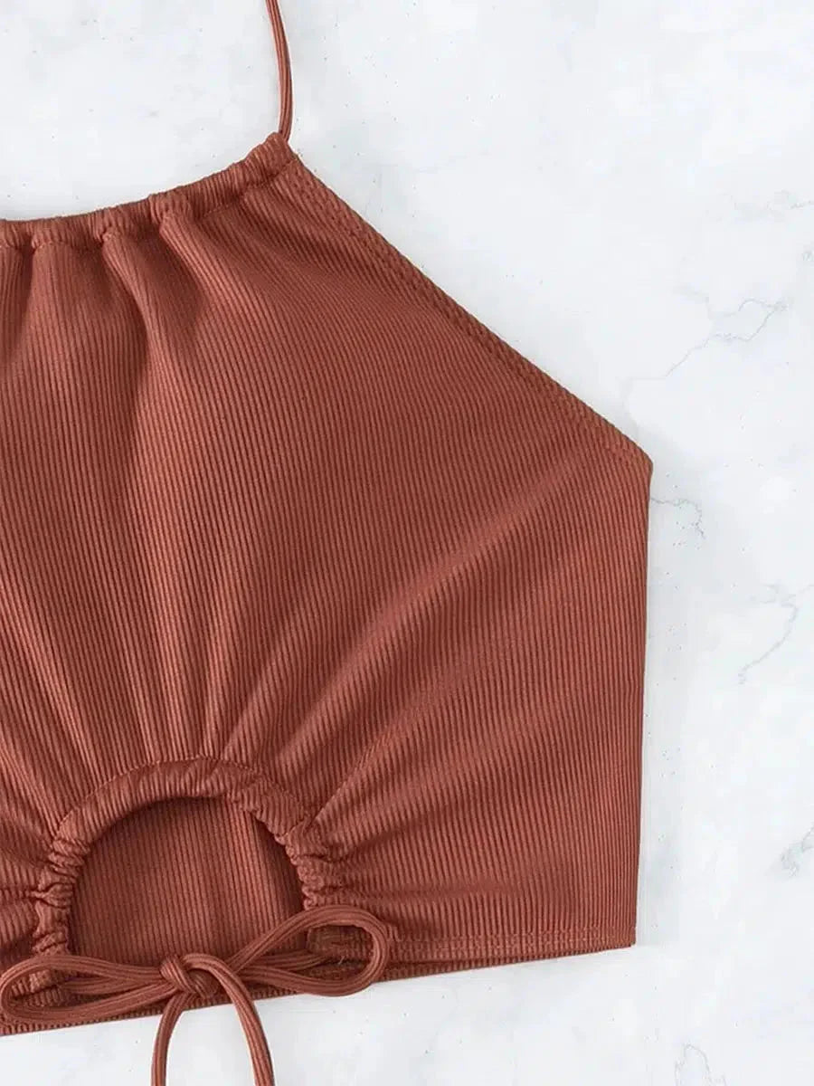 Halter Top & Swim Shorts Bikini Set - KAYSMAR