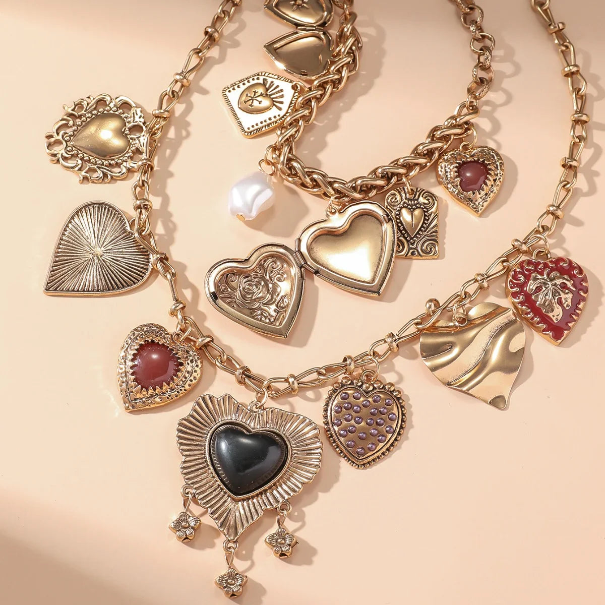 Heart Charms Two Pack Necklace - KAYSMAR