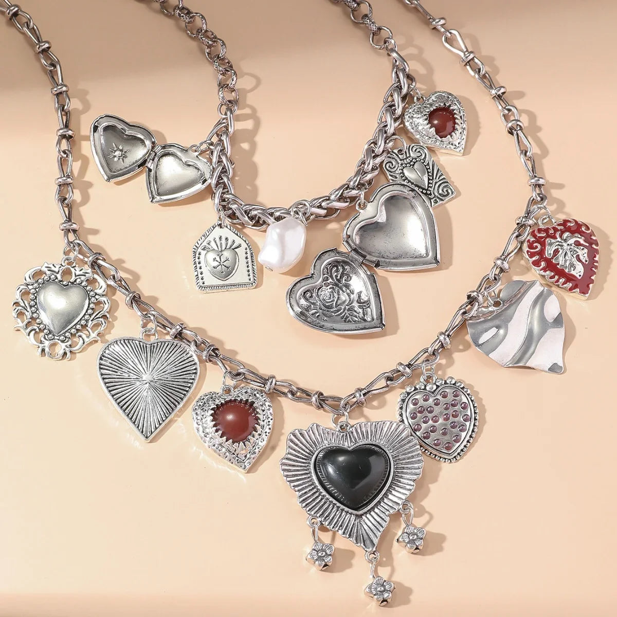 Heart Charms Two Pack Necklace - KAYSMAR
