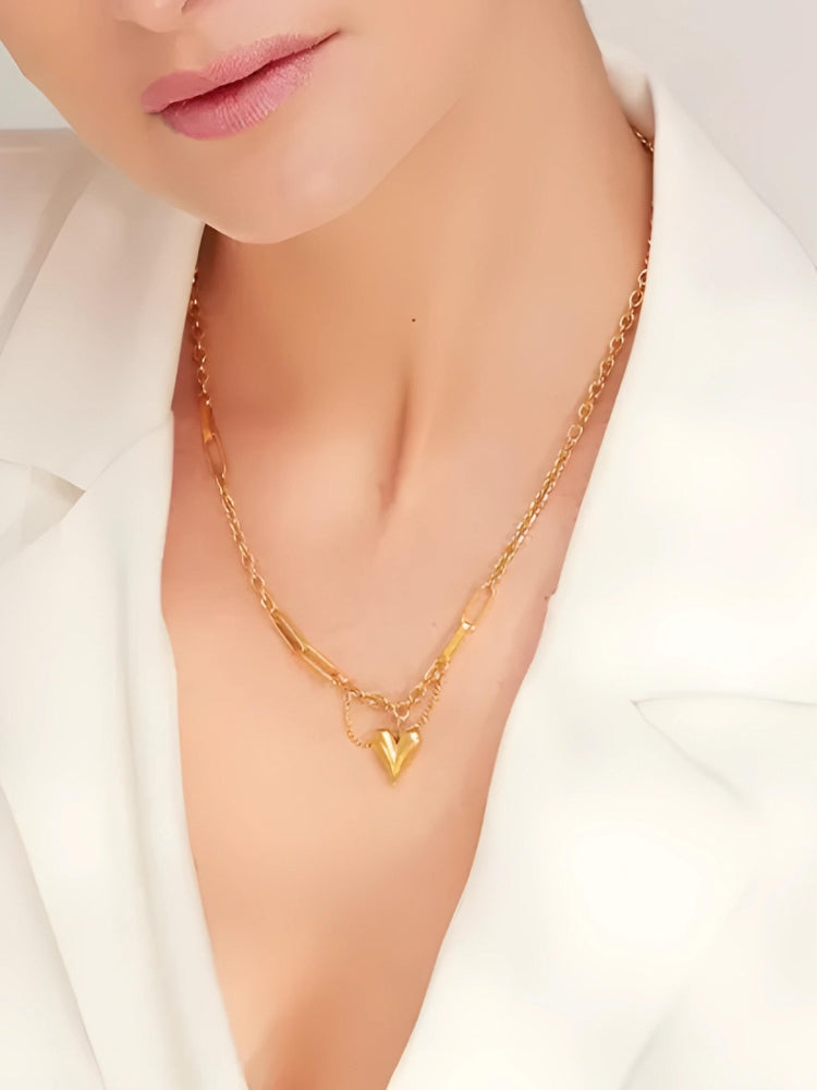 Heart Necklace & Bracelet Set - KAYSMAR